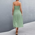 thumbnail image 4 of IROINNID Empire Dress For Women Regular Sleeveless Summer Suspender Sling Dress Button Casual Long Dress Square Neck Solid Color Dress, 4 of 7