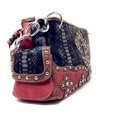 thumbnail image 3 of Premium Western Rhinestone Suede Leather Womens Handbag Purse With Cross In Multi Colors, 3 of 4