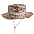 thumbnail image 4 of Eoperou Benny Hat Unisex Flat-top Fasten String Camouflage Print Fisherman Hat Jungle Headwear, 4 of 7