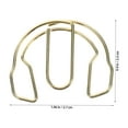 thumbnail image 5 of WHAMVOX 50pcs Small Paper Clips Headphone Shaped Bookmark Clips Flexible Paperclips Small Paper Clips, 5 of 8