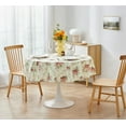 thumbnail image 2 of Vintage Floral Rectangle Tablecloth Shabby Chic Flower Table Cloth Spring Table Cover Waterproof for Dinner Kitchen Picnic, Pink, 60x120 Inches, 2 of 6