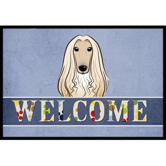 Afghan Hound Welcome Indoor & Outdoor Mat - 18 x 27 in.