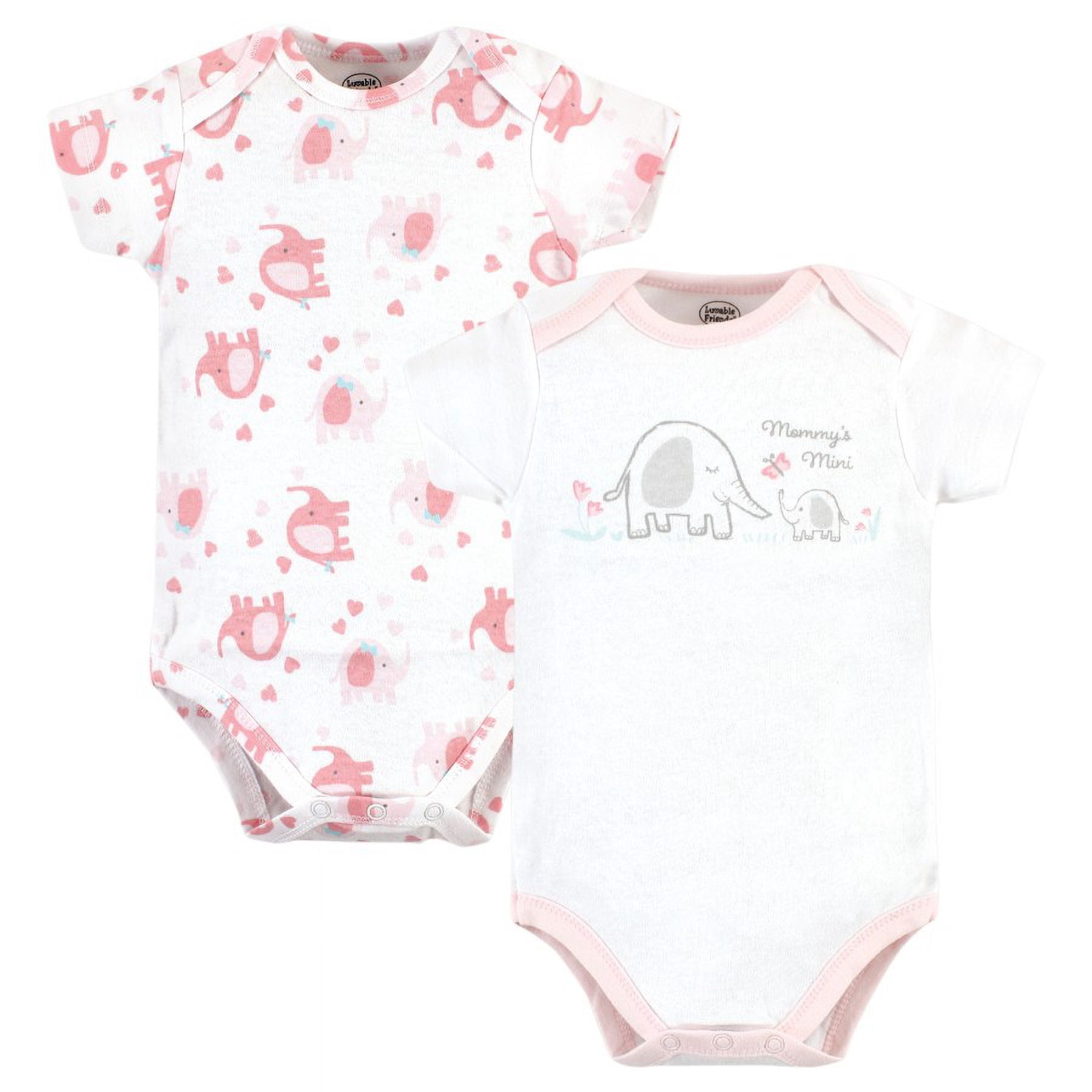 Luvable Friends Infant Girl Layette Baby Starter Set 25pc, Girl Basic Elephant, 0-6 Months