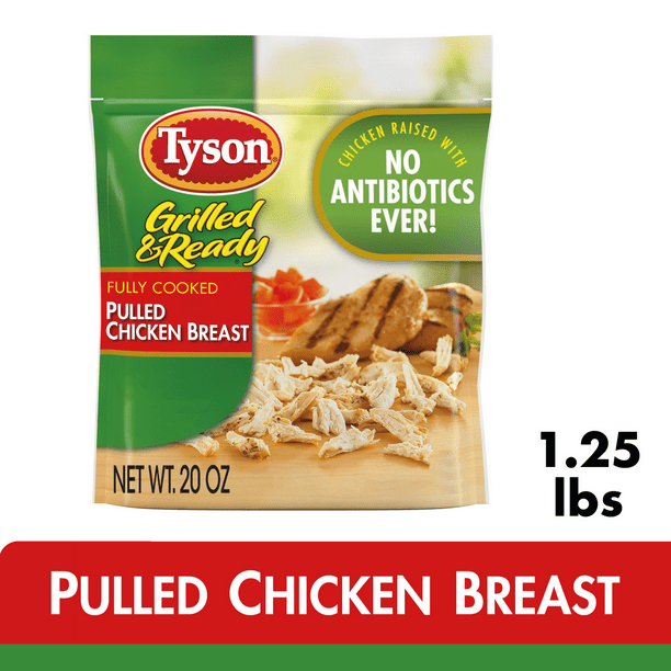 Tyson® Grilled & Ready® Pulled Chicken Breast, 1.25 lb Bag (Frozen