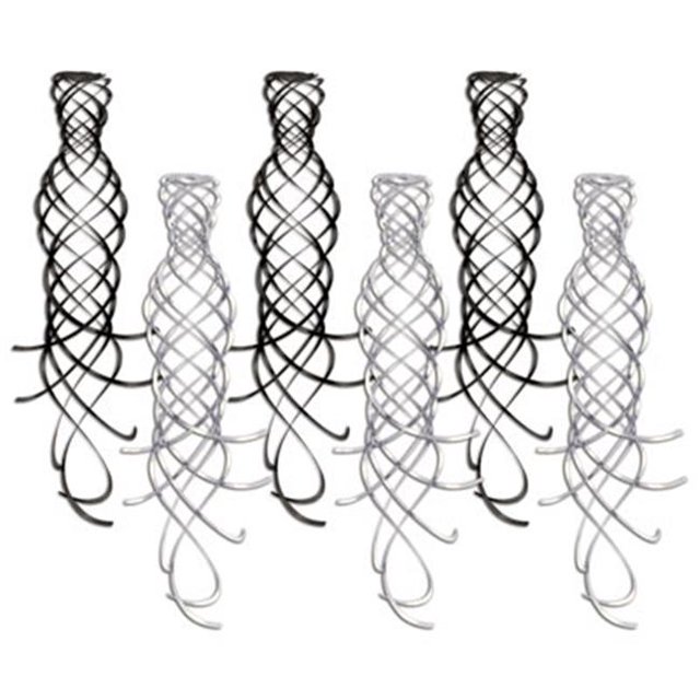 Tourbillons Chatoyants&44; Noir & Argent - Pack de 6