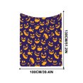 thumbnail image 2 of Yaoyar Halloween Throw Blanket Pumpkin Blanket Decorated Print Super Soft Plush Blanket for Couch Bed Sofa Chair and Cozy for All Seasons 100*130cm, 2 of 5