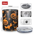 thumbnail image 4 of 12oz Coffee Tumblers Halloween Spider Bat Pattern Stainless Steel Vacuum Insulated Travel Tumbler Coffee Cups Mug with Lid and Straw with Cleaning Brush for Cold & Hot Drinks, 4 of 5