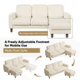 thumbnail image 5 of Homall Cloud Modular Sectional Sofa 3 Seat L-Shaped Cloud Oversized Sofa Couch for Living Room, Apartment and Small Space,Corduroy Beige, 5 of 7