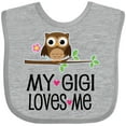thumbnail image 3 of Inktastic My Gigi Loves Me Girl Owl Girls Baby Bib, 3 of 4