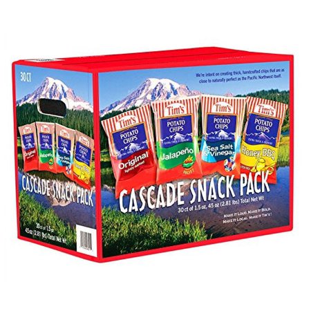 2 set Tim's Cascade Style Potato Chips, Variety Pack, 30 Count