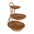 thumbnail image 2 of Cesta de frutas tejida de imitación de ratán, bandeja para servir, centro de mesa, decoración portátil, frutero, cesta de almacenamiento para cocina Tres capas, 2 of 8