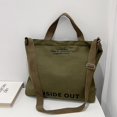 thumbnail image 4 of Tuvgenk Crossbody Messenger Bag Green Canvas Shoulder Bag Large Capacity Vintage Japanese Style for Daily Work Commute, 4 of 5