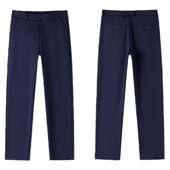 ZXLBBD Boys Formal Dress Pants Classic Flat Front Solid Color Trendy Trousers for Teenagers Kids Wedding Durable Loose Outdoor