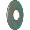thumbnail image 3 of 51 1/8"OD x 19 7/8"ID x 2"P Deco Ceiling Medallion (Fits Canopies up to 19 7/8"), Hand-Painted Copper Green Patina, 3 of 7