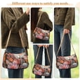 thumbnail image 5 of Womens Chain Shoulder Bag Flowers Blossom Classic Tote Handbags Fashion Clutch Hobo Purse with Zipper for Travel Casual, 5 of 7