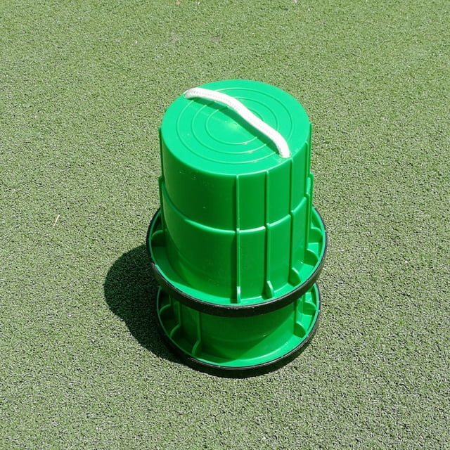 Zancos cilíndricos de plástico para jardín de infantes, juguetes para niños de plástico alto y grueso con cara sonriente, para entrenar el equilibrio al aire libre