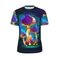 thumbnail image 5 of Wukai Magic Mushrooms ,Fireflies Print Men's Short-Sleeved Mesh T-Shirt,Quick-Dry Short Sleeve Workout T-Shirt-3X-Large, 5 of 8