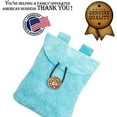 thumbnail image 6 of Mythrojan Medieval Renaissance Suede Jewelry Belt Pouch LARP Costume Waist Bag – Light Blue, 6 of 7