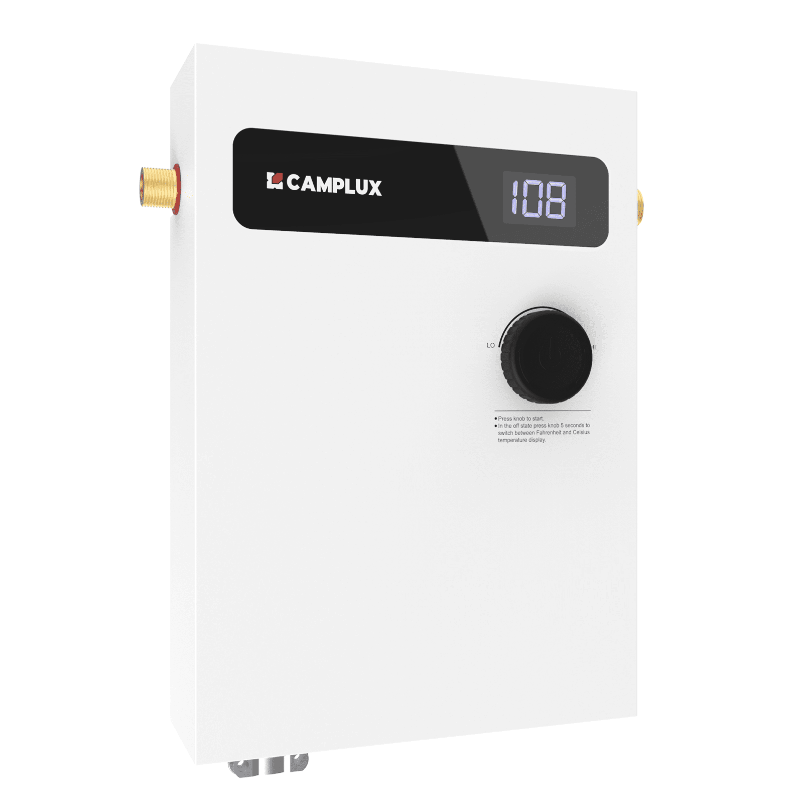 Camplux 11 kW 2.1 GPM 240V Compact Instant Efficient Wall Mounted Tankless Electric Water Heater