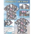 thumbnail image 5 of Netecom Cute Llama Hawaiian Shirt, Colorful Alpacas and Cactus Pattern Button Down Short Sleeve Shirt, 5 of 6