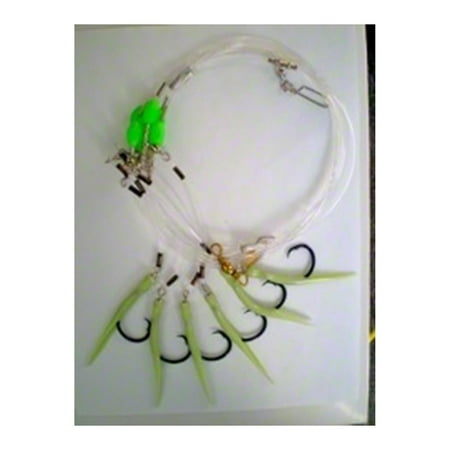 UPC: 0896932000641 | R+R Deep Drop Rig 7/0 Black Mustad Circle 6 Hooks DDR70
