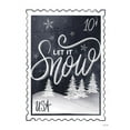 thumbnail image 2 of House Fenway 12x14 White Modern Wood Framed Museum Art Print Titled - Christmas Stamp Let It Snow, 2 of 4