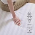 thumbnail image 2 of 100% Egyptian Cotton Fitted Sheet Twin XL/Split King Size, 600 Thread Count, Single Fitted Sheet Only,16" Deep Pocket Sheet, Soft & Elastic Sateen Weave Bottom Sheet for Home (White-Stripe, Twin XL), 2 of 8