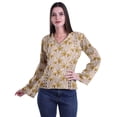 thumbnail image 1 of Moomaya Kurta Col Kurta Dentelle Détails Imprimé Manches Longues Tunique, 1 of 5