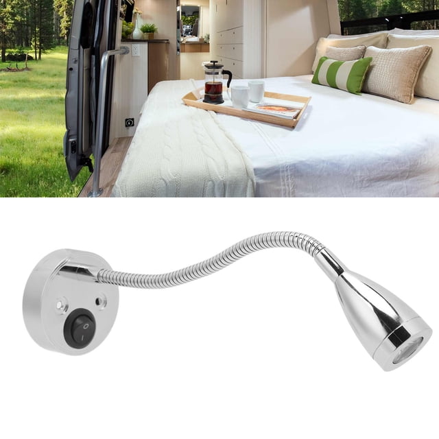 Luz LED DE NOCHE PARA RV, FOCO DE CULO DE CISNE Flexible, Lámpara de Lectura para Interior del Vehículo