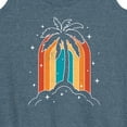 thumbnail image 3 of Instant Message - Palm Tree Rainbow - Women's Racerback Tank Top, 3 of 6