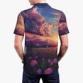 thumbnail image 6 of Salouo Dreamy Dandelion Sunset for Men's Short Sleeve Polo Shirts,Polo Shirts for Men Performance Short Sleeve Golf Shirt Athletic Casual Collared T-Shirt-4X-Large, 6 of 8