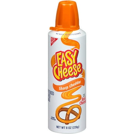 Kraft Easy Cheese Sharp Cheddar Cheese Snack, 8 oz