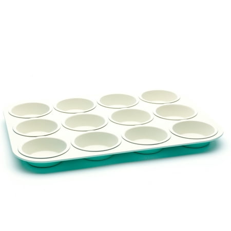 GreenLife Healthy Ceramic Non-Stick Economy 12-Cup Muffin Pan,