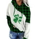 thumbnail image 3 of TIAFORD Sudadera con capucha con cordón para el día de San Patricio para mujer, sudadera con capucha de trébol estampada de manga larga para mujer, 3 of 5