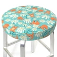 thumbnail image 3 of Gukieu Cute Sloth on Floral Tree Print Round Chair Cover, Dust-proof and Non-slip Bar Chair Protective Cover, Suitable for Bars, Restaurants, Offices-13 inch, 3 of 7