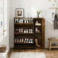 thumbnail image 2 of Shoe Storage Cabinet with 3 Flip Drawers and Shelves, Narrow Shoe Organizer for Entryway Hallway, 2 of 6