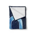 thumbnail image 2 of 80th Birthday Soft Flannel Fleece Throw Blanket, Diamond Age 80 Yeras Old Happy Birthday Party Theme with Stars, Cozy Plush for Indoor and Outdoor Use, 60" x 80", Navy Blue and Sky Blue, by Ambesonne, 2 of 5