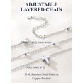 thumbnail image 4 of U7 Layered Cross Necklace for Women 14K Gold Plated Bead Choker Dainty Small Cross Pendant Necklace Jewelry Gift for Birthday Christmas Valentines Day, 4 of 6