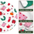 thumbnail image 6 of 36 Inch Christmas Tree Skirt – Velvet Plush Tree Mat, Soft Thickened Polyester with Red Ties, Single-Sided Printing, Available in 30in/36in/48in, Perfect for Holiday Xmas Tree Decoration, 6 of 7