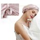 thumbnail image 3 of 1Pc, 19 Momme PINK Mulberry Silk Sleeping Cap For Women Hair Care, Natural Silk Night Cap With Elastic Hold On Head, 3 of 4