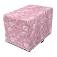 thumbnail image 1 of Rose Dog Crate Cover, Abstract Romantic Pattern with Flowers Bloom, Easy to Use Pet Kennel Cover Small Dogs Puppies Kittens, 7 Sizes, Pink Purple, by Ambesonne, 1 of 6