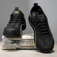 thumbnail image 6 of CORASUN Men's Low-Profile Casual Sports Shoes, Breathable Mesh Sneakers with Gold Accents, Lightweight Walking Shoes for Gym and Daily Commute, Black, 6 of 10