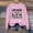 Pink, variant on Enjoytime Women's Sweatshirt Letter Print Long Sleeve Crewneck Blouse Fall Winter Fashion Pullover Tops