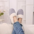 thumbnail image 3 of Litfun Women's Chenille Knit House Shoes Fleece Lined Memory Foam House Slippers, Grey, Size 8.5-9.5, 3 of 7