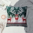 thumbnail image 2 of COMIO  Throw Pillow Covers,Pillowcase Decor for Couch Sofa Bedroom Car Living Room,Sweater Merry Christmas Pattern Deers, 2 of 5
