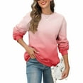 thumbnail image 5 of cocolona Womens Casual Sweatshirts Fall Crewneck Long Sleeve Shirts Fashion Gradient Color Pullover Tops Loose Comfy Blouses, 5 of 5