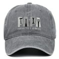 thumbnail image 2 of AirLoni Baseball Caps For Dad Beautifully Washed Deformed Summer Sun Cap Embroideried With Letter Papa Cotton Cap Gifts Grey,One Size, 2 of 4