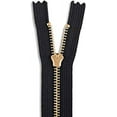 thumbnail image 3 of Lakesstory 3 inch Brass Metal Zipper Black  Heavy Duty Zipper Non Separating 1pcs, 3 of 4