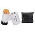 thumbnail image 2 of Magnifier, 60x Mini Magnification Magnifiers Portable Magnifying Glass For Jewellery Cash Reading Writing Exploring Magnifier Detector Magnifier Led Light Pocket Microscope, 2 of 8