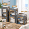 Storage Chest Box, Dark Grey, 16.5 x 12.6 x 16.1 in, Metal Frame, 55L ...